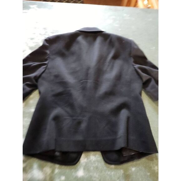 Akris Punto black short sleeve hook front jacket sz 6 - Picture 5 of 5